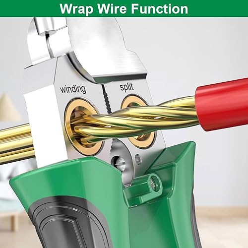 Miniatura 7 de Pelacables 8 en 1 con probador de voltaje, Pinzas de Electricidad, herramienta de pelado de cables eléctricos multifunción para cortar y tirar de