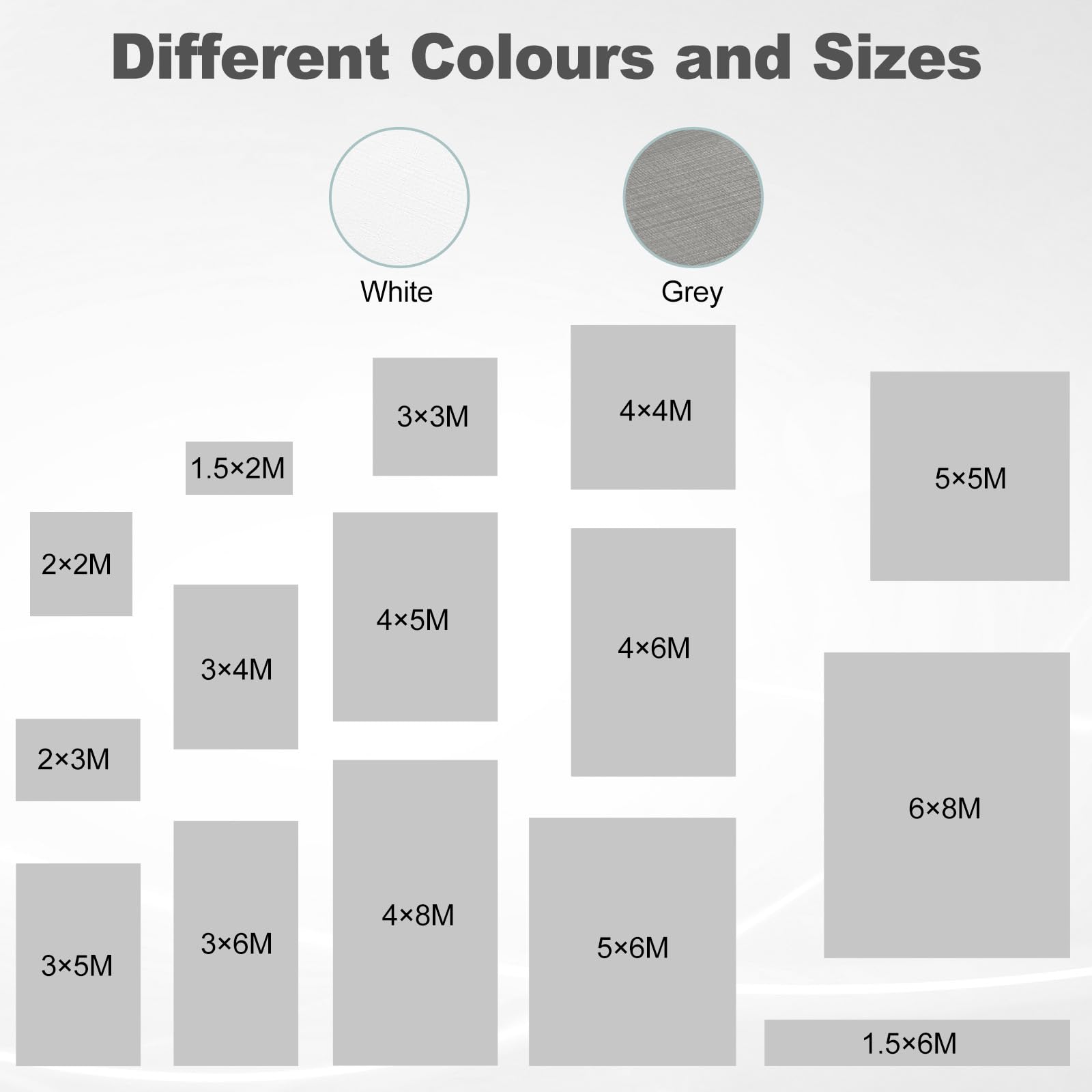 WOLTU Plandeka ochronna z PE 280g/m², 1,5x2 m, wodoodporna osłona ochronna do drewna, z oczkami do wielu zastosowań, szara