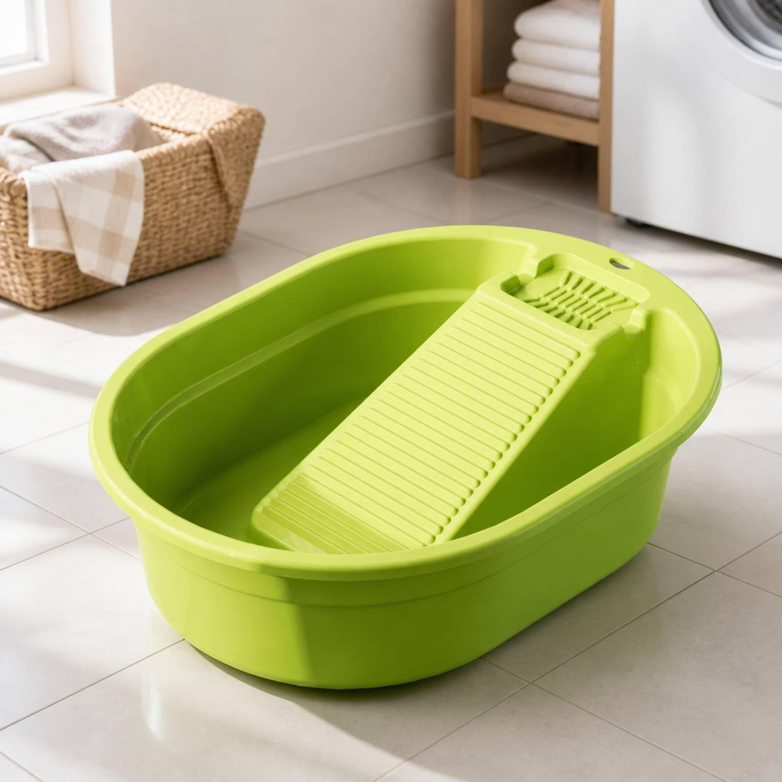 Gralara Portátil Plástico Multiusos | Espesado, Fácil Manejo, Recipiente, para Dormitorios, Verde Hierba