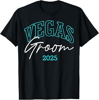 Groom Vegas Bachelor Party Group 2025 Married in Vegas Groom T-Shirt