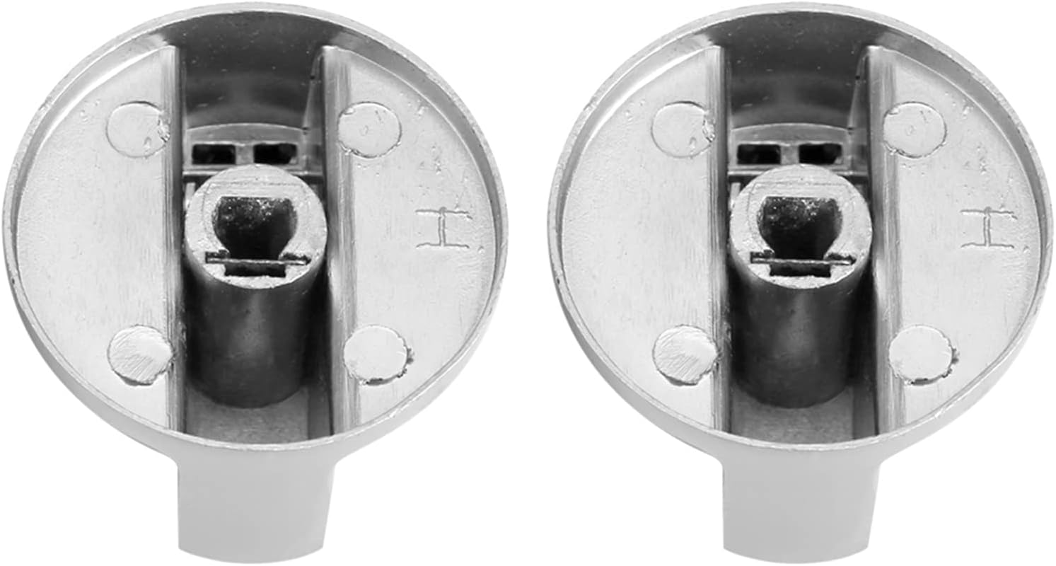 2Pcs 6mm Zinc Alloy Home Kitchen Gas Stove Knobs Oven Range Stove Knob Assembly Compatible Replacements