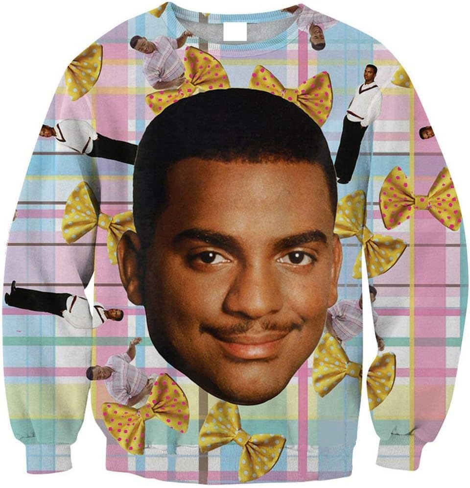 Unisex Funny Print Ugly Christmas Sweater Jumper 017 S