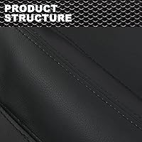 Vista 4 de Cubierta de cuero para tarjeta de inserción de panel de puerta, compatible con VW Beetle 1998-2010, 2 unidades, color negro