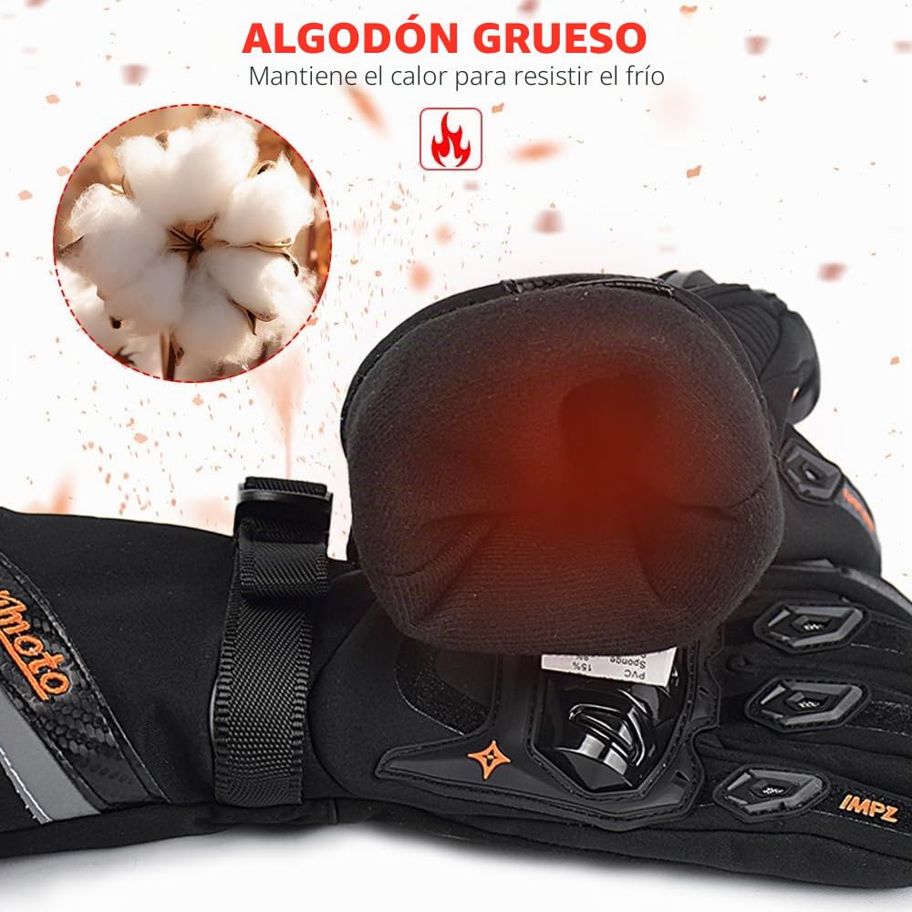 Guantes de motocicleta, resistentes al viento, impermeables, guantes de moto para mujer, guantes de equitación para pantalla táctil, guantes de motocross, invierno para mujer