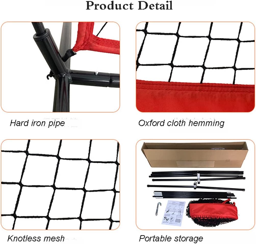 Rebound Net, 12X 9Ft Portable Training Screen Pitching Net and Rebounder, Practice Net Systems for Baseball, Softball, Lacrosse, Golf