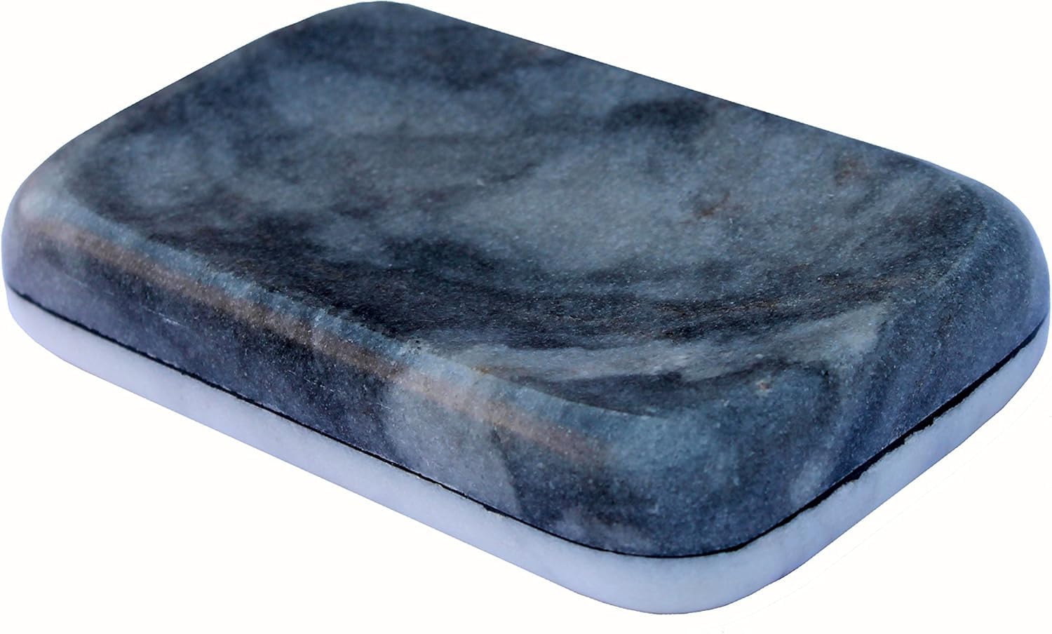 Stone Black White Marble Soap Dish Soap Holder Bath Accessories Bathroom Accessories (Dual Side)