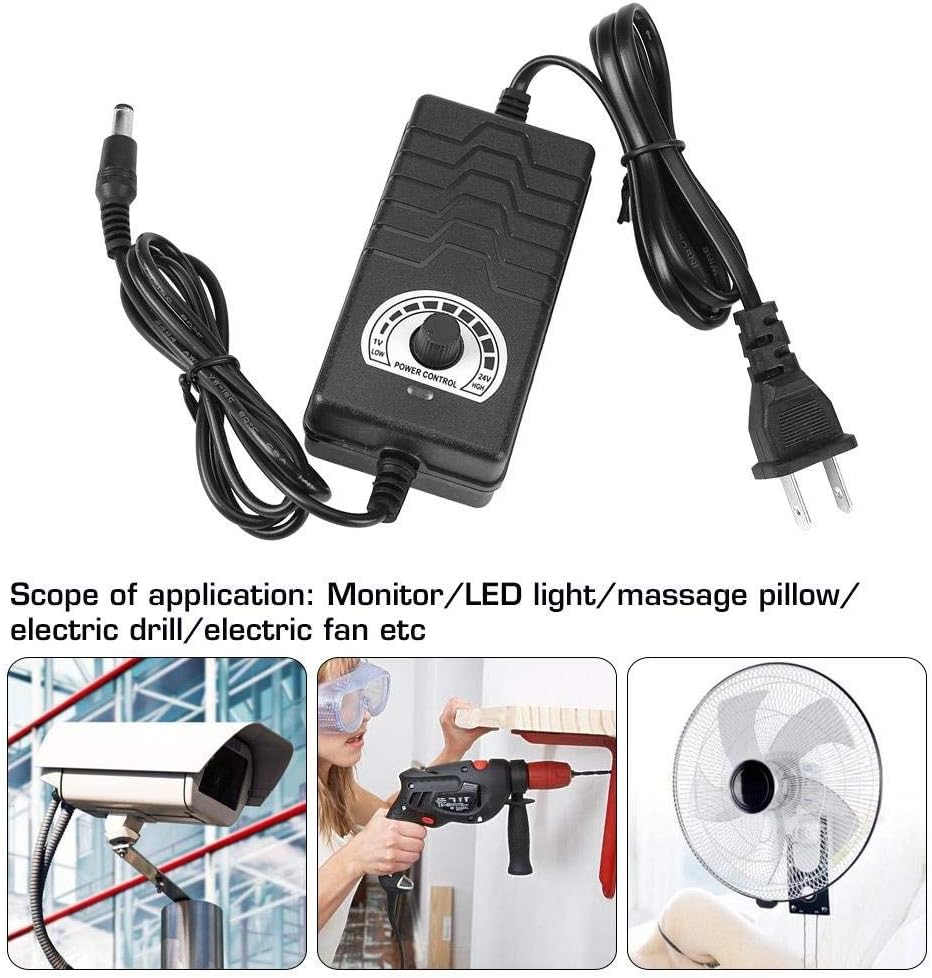 Rеvіеw Prоduсt Hilitand AC/DC 1-24V 2A Power Adapter Universal Adjustable Power Switching for Motor Speed Controller