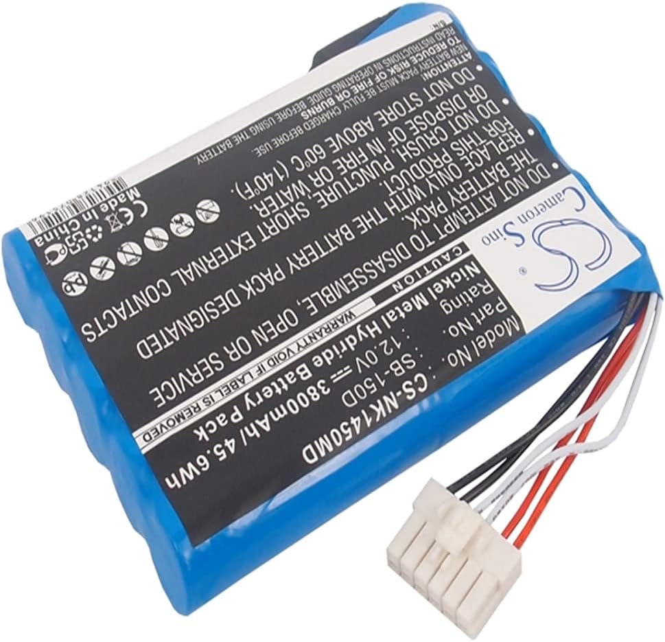 Replacement Battery for Nihon Kohden ECG-1400, ECG-1450, ECG-1500, ECG-1500K, ECG-1510, ECG-1530, ECG-1550, ECG-1550K, ECG-1550P, ECG-1560 12V/3800mA