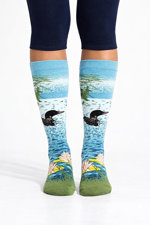 Ozone womens Ozone Women's Loon Lake Blue Casual Sock, Blue, 11-Sep US