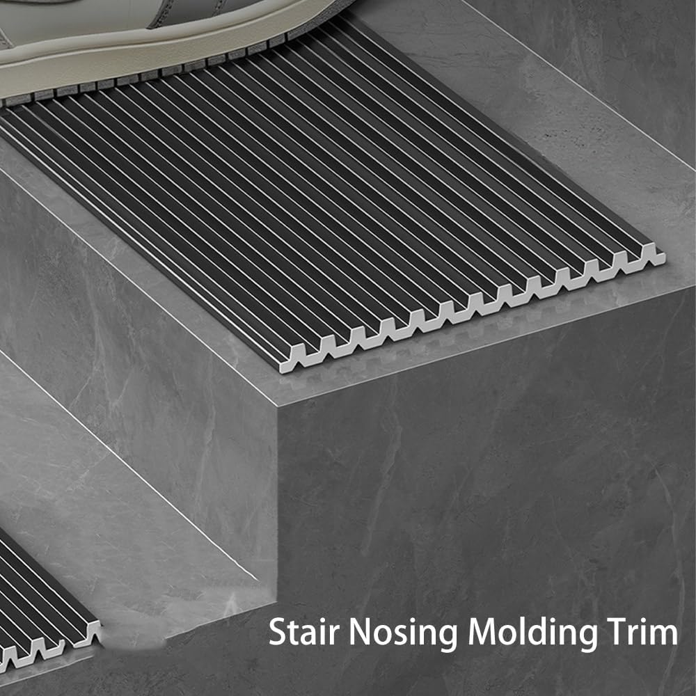 Tiras Antideslizantes for Peldaños De Escaleras Metálicas, Aptas for Interior Y Exterior.(Grey,W80mm)