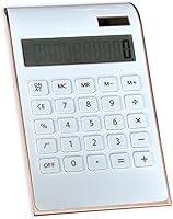 Vista 9 de Solar Gold Función estándar Escritorio LCD Calculadora de 10 dígitos para oficina, hogar (negro)
