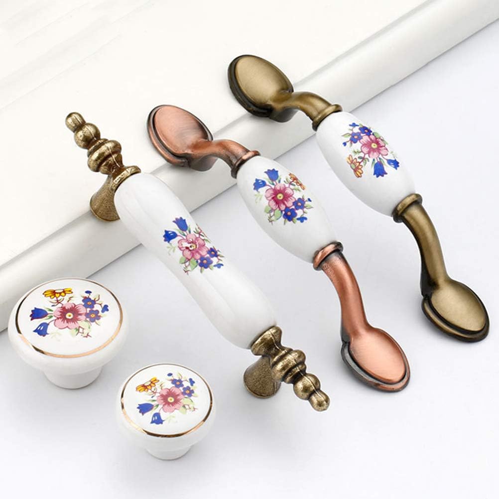 knobs,Cabinet Knobs, Ceramic Pull Handle Knobs Door Knobs45Pcs Round Drawer Knob for Cabinet Furniture Kitchen Home Decoration