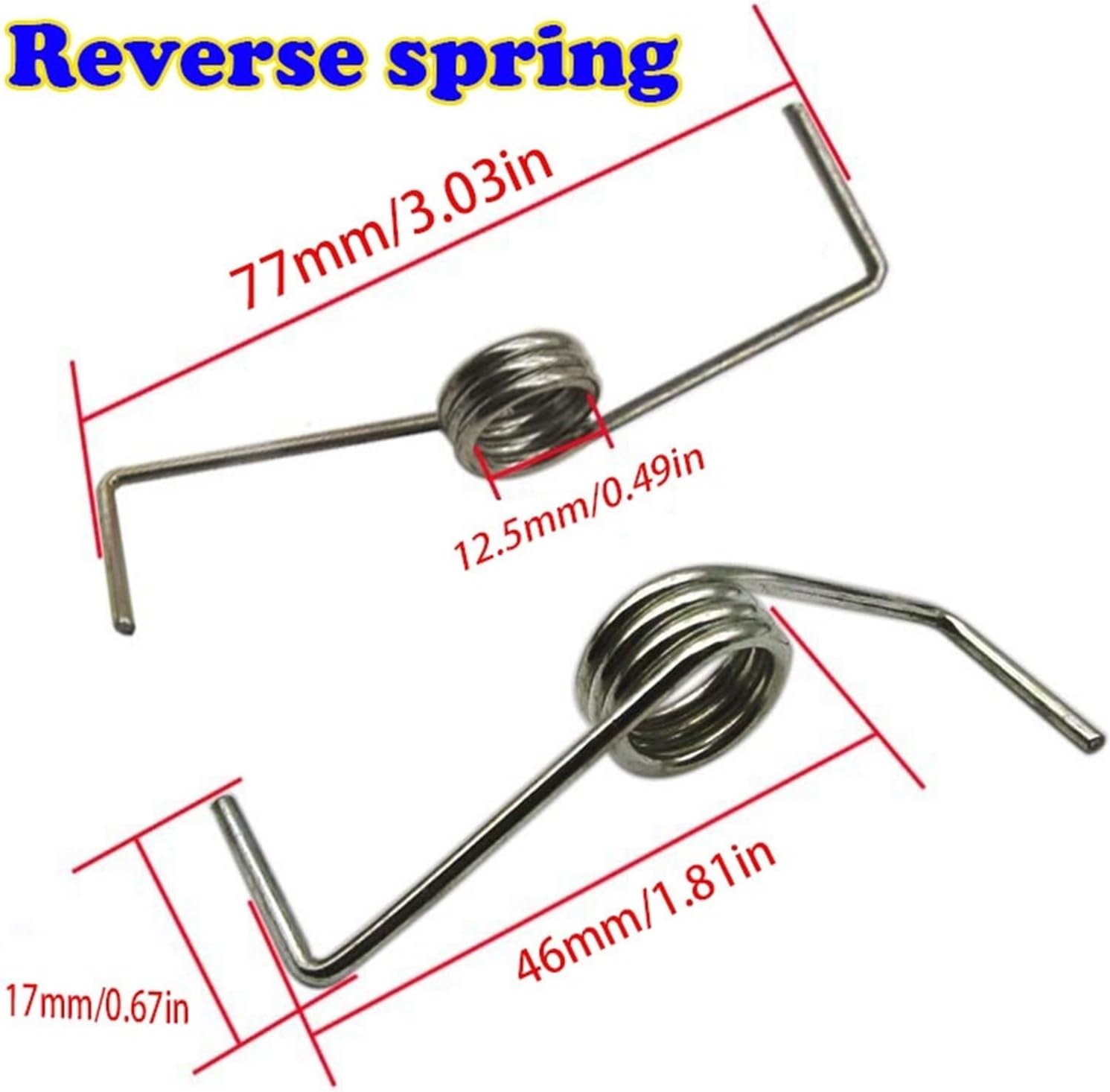 Semi-automatic washing machine lid spring, left and right drying door leaf spring, washing cover plate pressing plate positive and negative spring accessories(7.7cm/3.03in Reverse,1000)