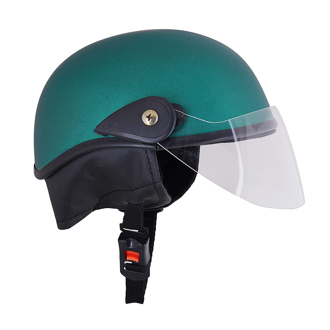 Sage Square Adjustable Junior Helmet for Kids Baby Safety and Comfort (3-12 Years) (Metalic Green Mate) (Non-Motorized) 2