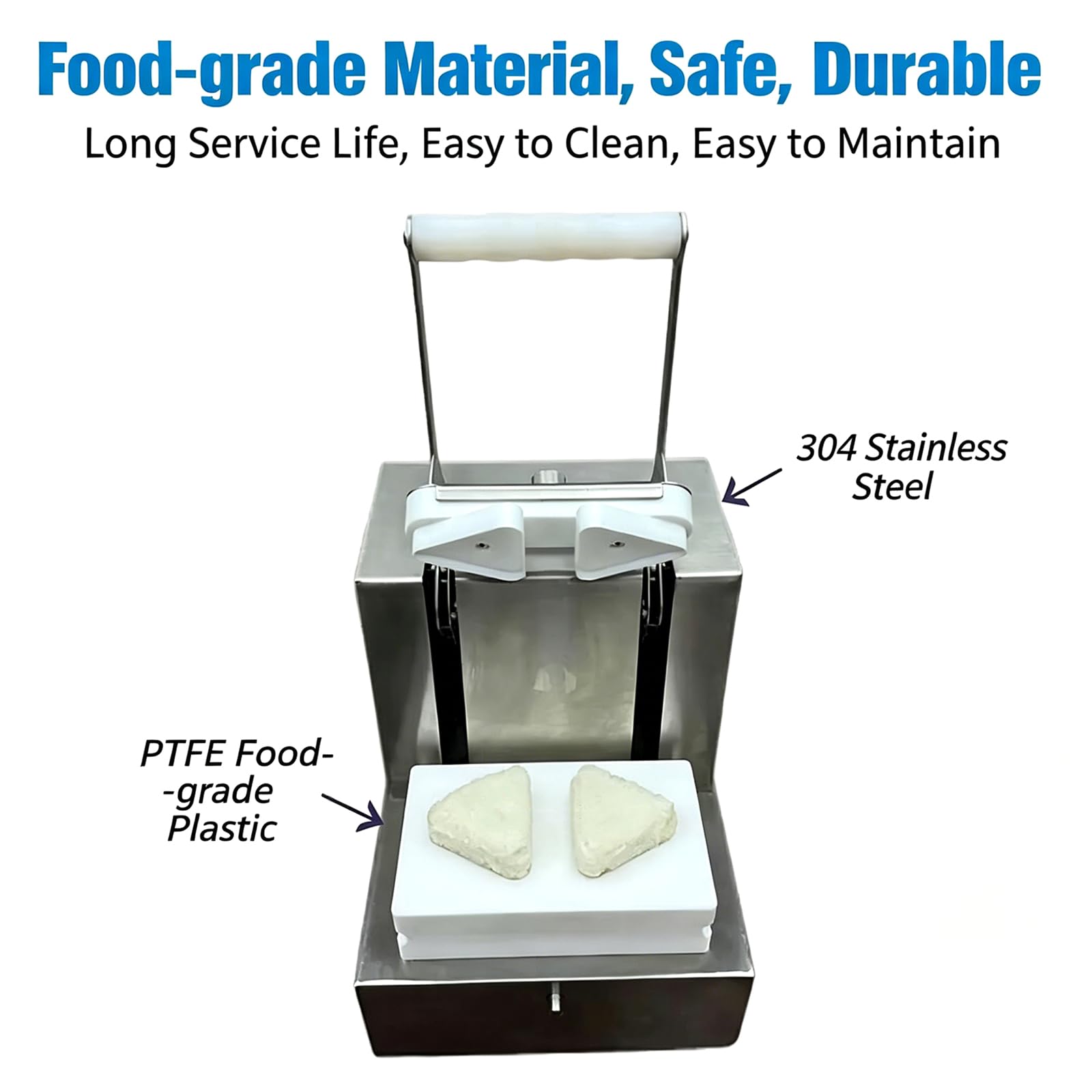 Máquina de onigiri triangular comercial, molde de bolas de arroz de acero inoxidable, capacidad de 100 g, perfecto para cafeterías, camiones de alimentos y uso doméstico, fácil de limpiar, diseño