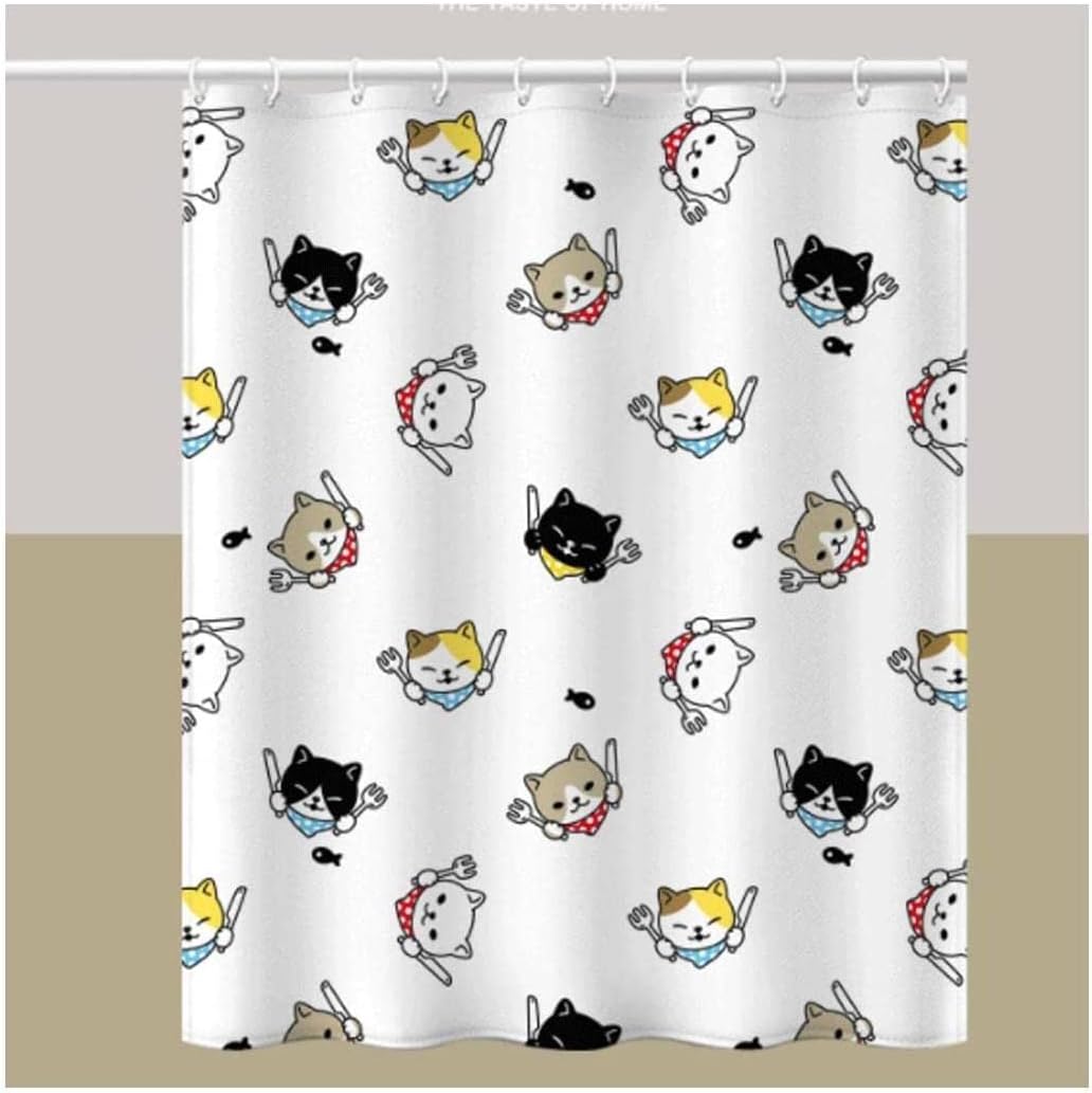 Best Shower Curtain Shower Curtains for Bathroom Shower Curtain Liners Modern Bath Curtains with Hooks Polyester Fabric Washable Tub Curtains Bath Decor (D 100x200cm)