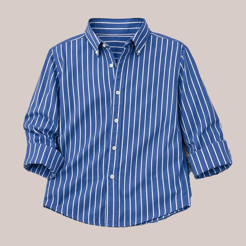 Image of Kids Cotton Full Sleeve Shirt Casual Look Comfortable Stylish Outfit for Boys Everyday Use