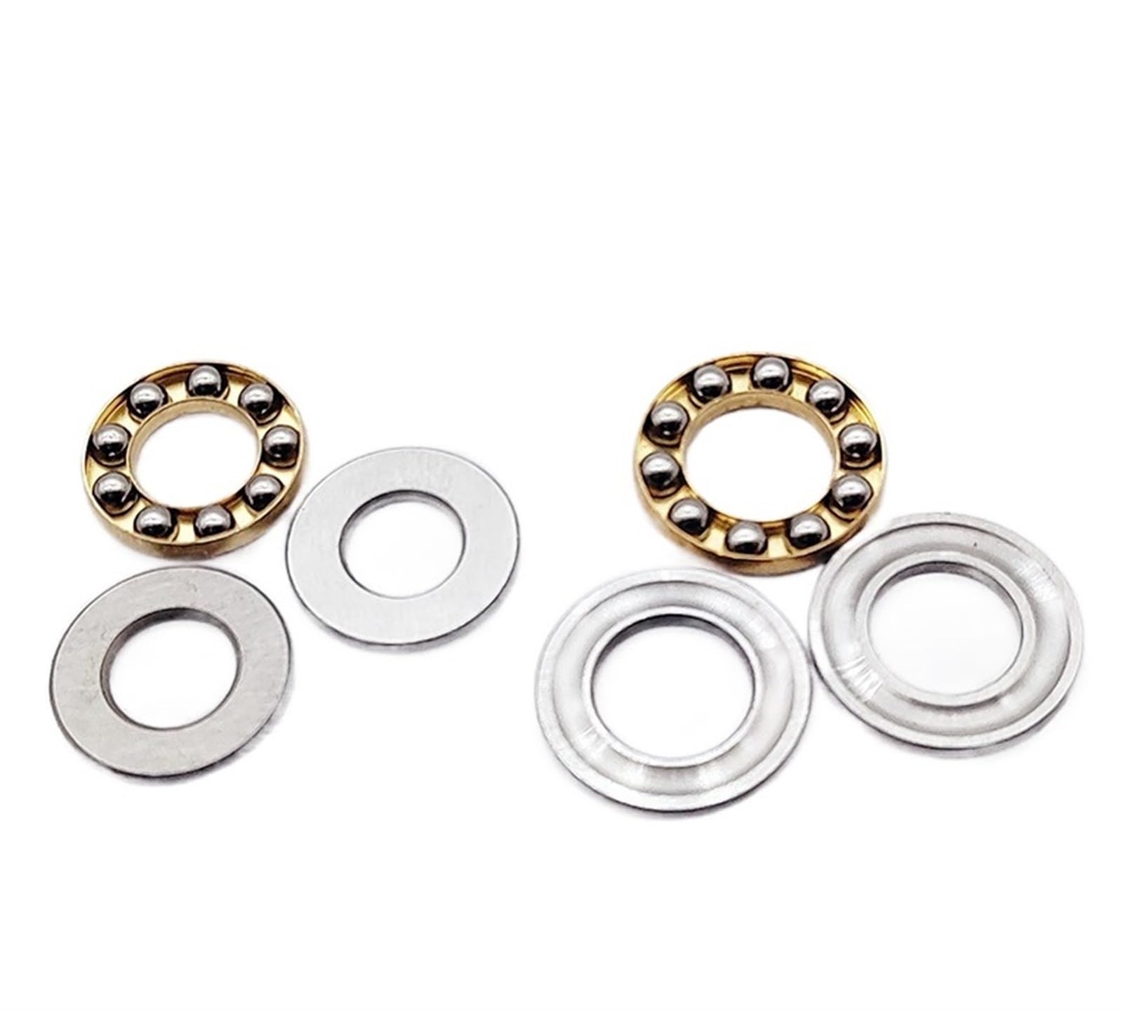 Deep Groove Double Rubber Seal Bearings 1pcs F2-6M F3-8M F4-10M F5-10M F6-12M F7-17M F8-16M F10-18M Plane Axial Thrust Ball Bearing 3-in-1 Metal Axial Ball Bearing(F9-17 9 x 17 x 5mm)