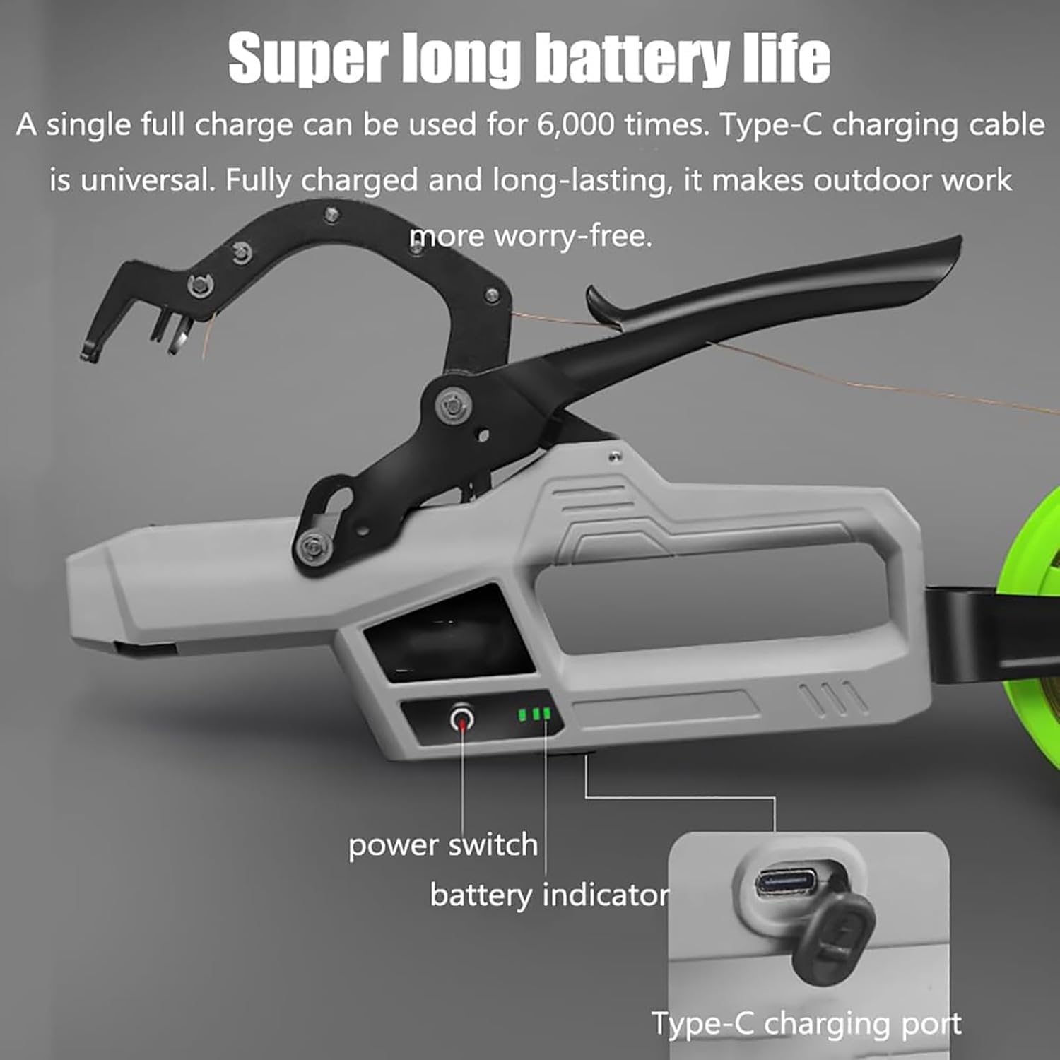 Máquina eléctrica para atar plantas, herramienta portátil de jardín y viñedo, diámetro máximo de encuadernación de 45 mm, para verduras, tomates, uvas, pepinos, flores