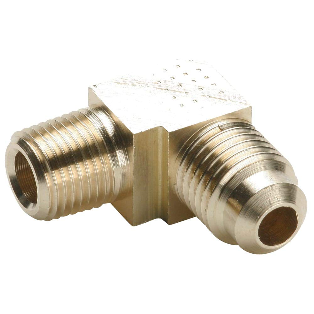 Parker Hannifin 249F-8-6-pk10 Extruded Male Elbow, 90 Degree, Brass, 45 Degree Flare Fitting, 1/2