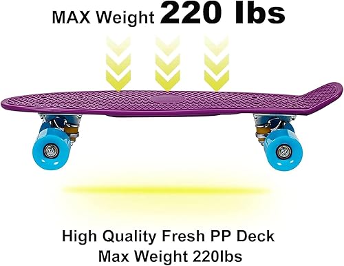 Miniatura 2 de SISIGAD Monopatín para niños  Monopatín para principiantes de 22 pulgadas para niños y niñas  El mejor regalo para edades de 4 a 6  6 a 12 años y