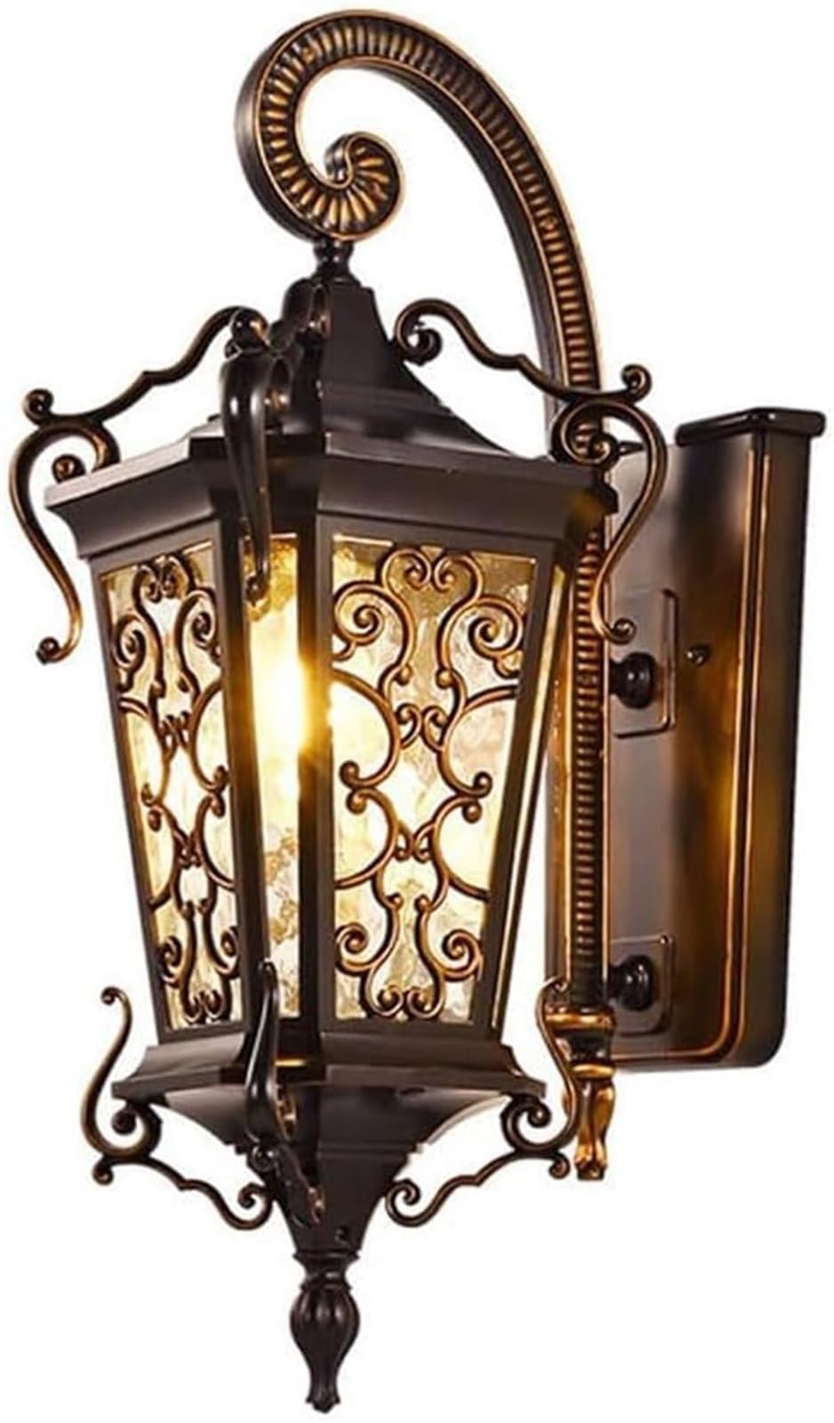 Applique Murale d'extérieur de Style européen, étanche, en Aluminium antirouille, en Verre texturé, pour terrasse et Balcon.
