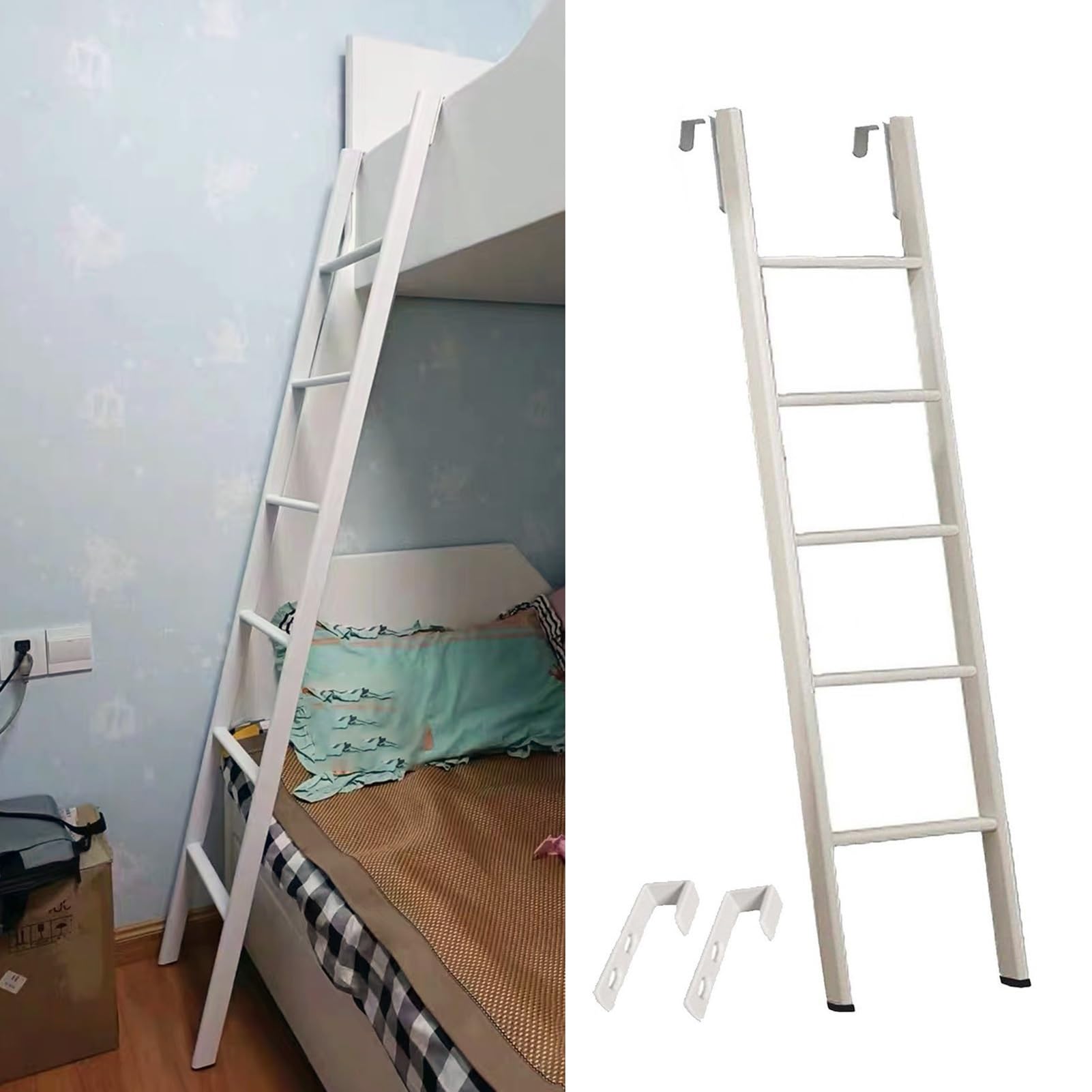Échelle de lit superposé en métal de 150 cm pour dortoir et camping-car