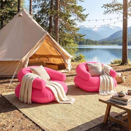 Sofá inflable cómodo y portátil para evitar dolores de espalda en camping 3