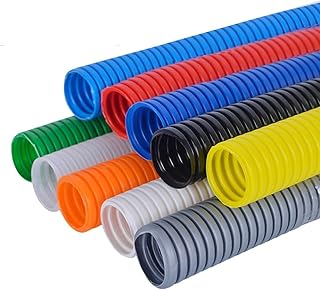 Tubo Corrugado de Color de 1M, 6,5 mm-20 mm, arnés de automóvil para automóvil, Funda Aislante, Carcasa de Alambre para tubería, Azul, 10 mm