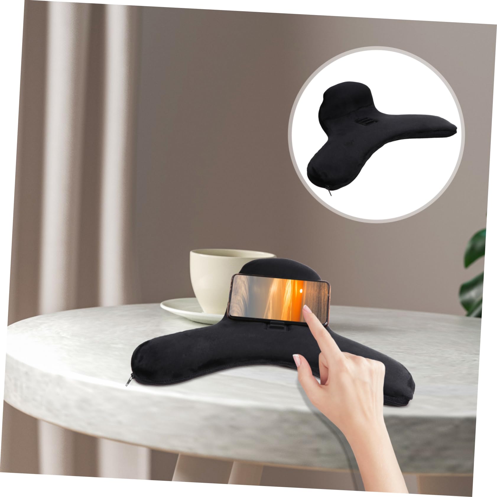 Angoily 1pezzi Supporto per Cuscino per Telefono e Tablet Realizzato in Spugna e Polipropilene Leggero e Robusto Offre Angoli di Visione per Guardare Film Giocare e Leggere