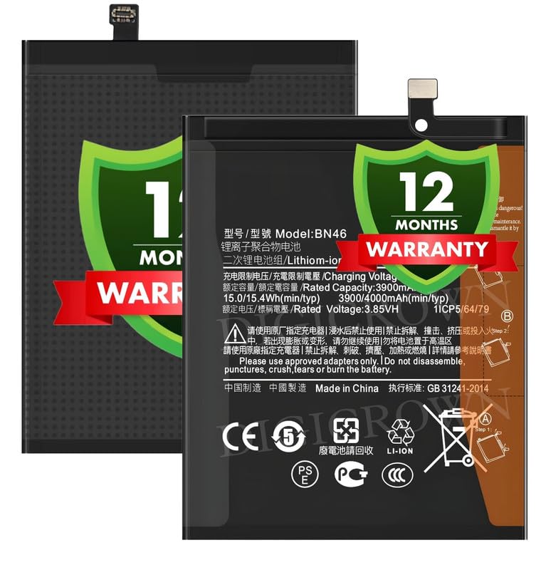 Image of Original BN46 Battery for Redmi Note 6 | Redmi Note 8 | Redmi 7 | Redmi Y3 - (4000mAh) - 1 Year Warranty