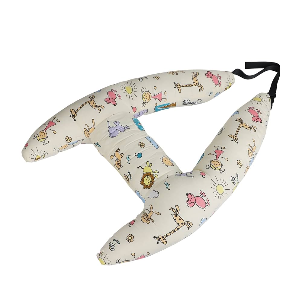 Xikangshun H-Shape Car Pillow Sleeping Head Support, Portable Travel Kids Pillow For Car Seats Long-Distance, Car Sleeping Long Journeys Pillows For The Back Seat Adults And Children (D