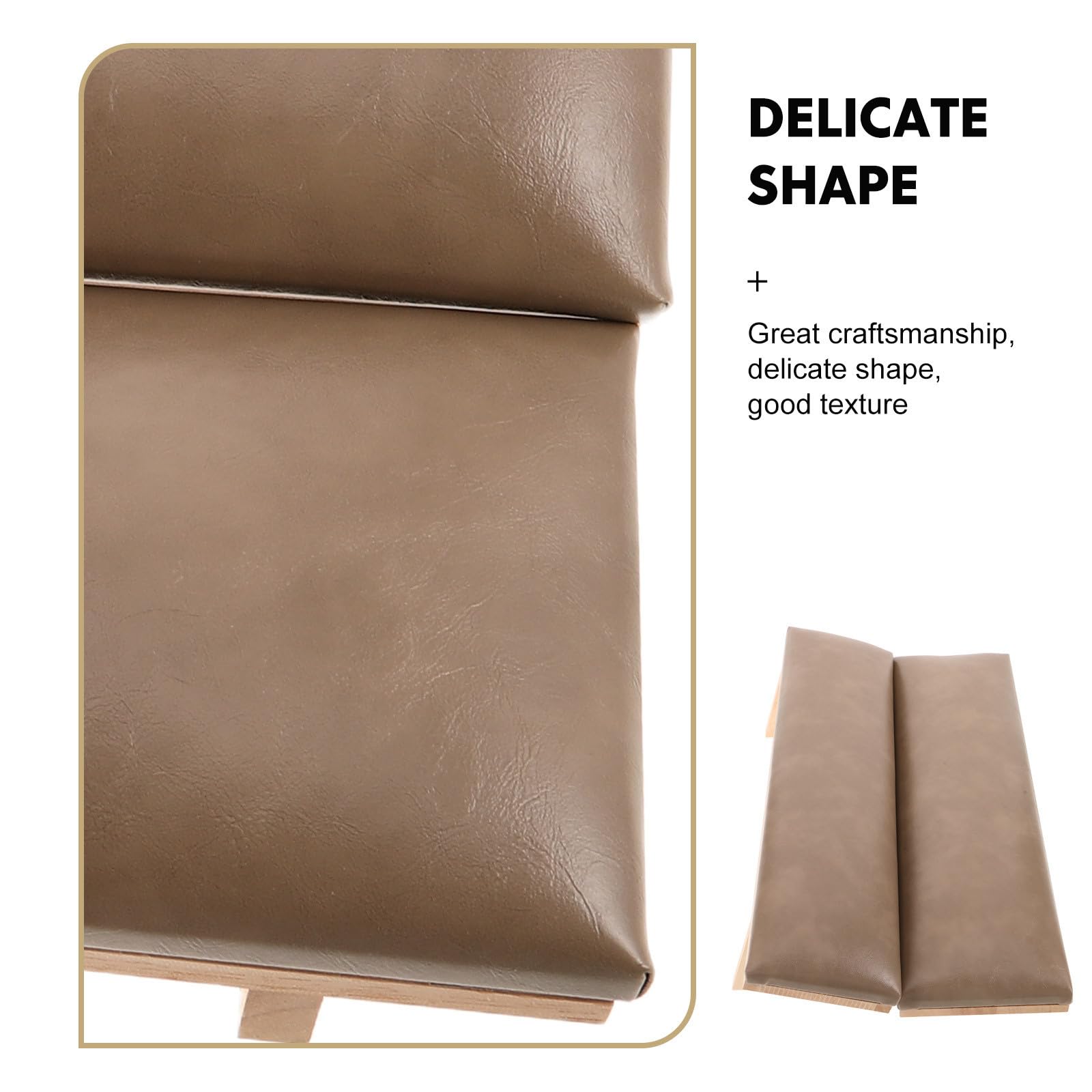 VALICLUD Reposabrazos para Manicura de Piel Sintética con Soporte de Madera 40x10 Cm Cojín Ergonómico para Salón de Uñas Soporte Duradero y Fácil Mantenimiento