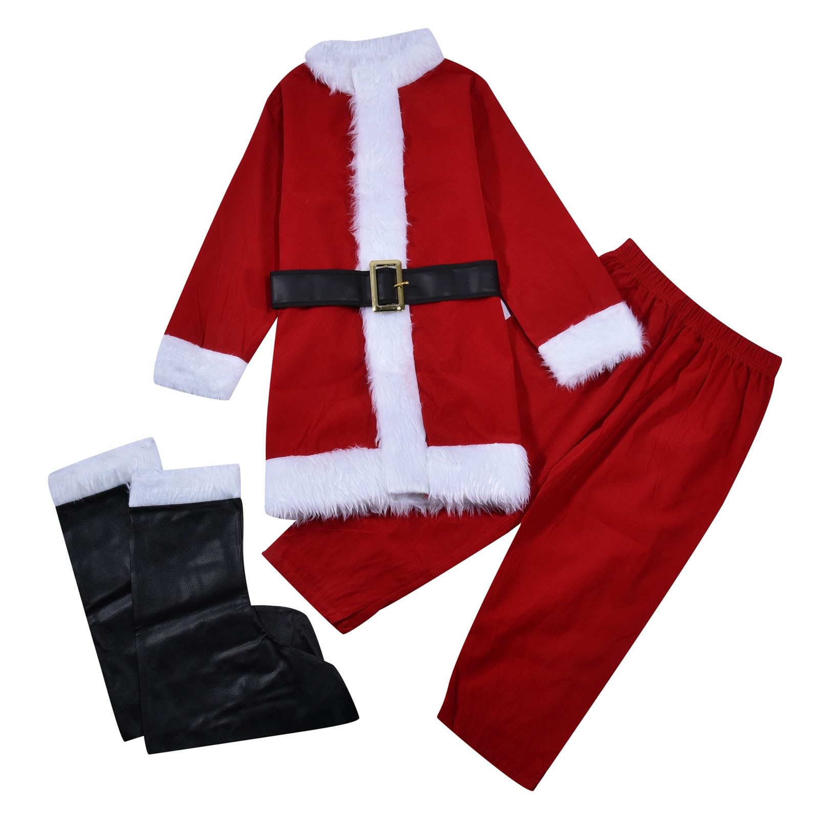 DéGuisement Halloween Enfant, Costume De NoëL Enfant pour Spectacle De FêTe Tenue De PèRe NoëL ÉLéGante en Style Cour