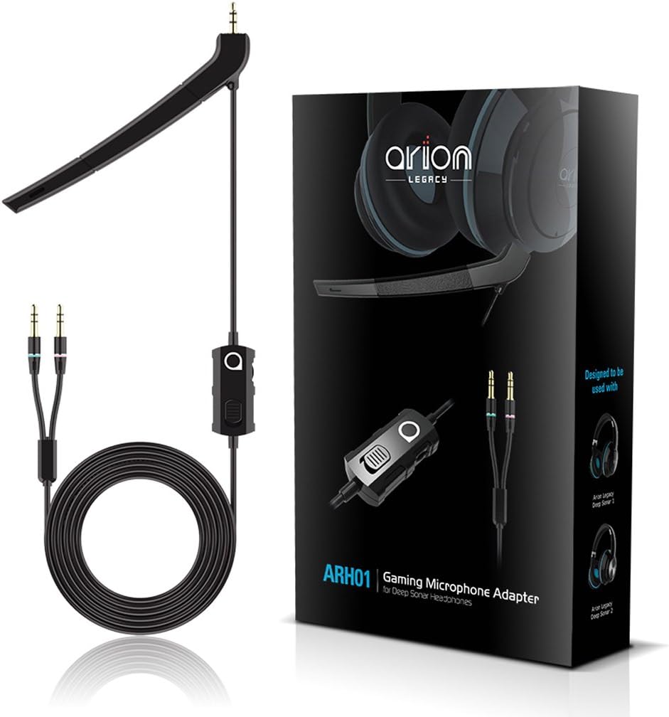 Microphone Add-On for Deep Sonar Headphones Works with PC, Laptop, Gaming, VoIP and more