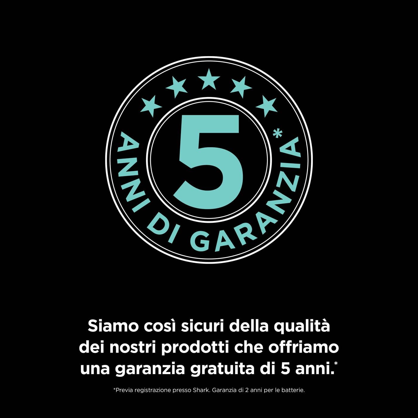 Shark PowerDetect Clean & Empty aspirapolvere senza fili, PowerFins, Reverse Clean, stazione 2L, Anti-Hair Wrap Plus, 70 min, leggera, per peli animali e superfici varie, Grigio IP3225EUT