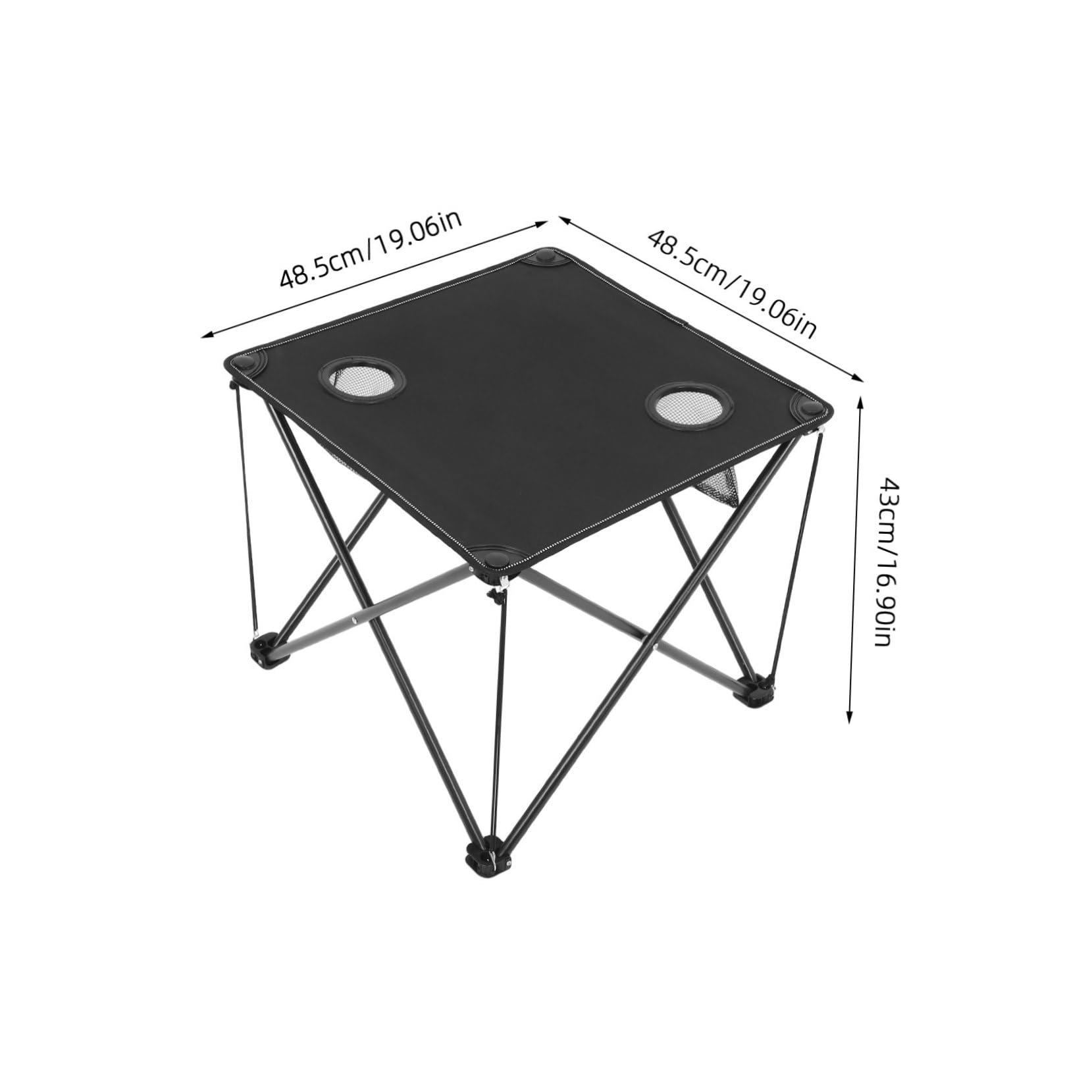 SUPVOX Table Pliante de Camping, Table D’extérieur en Tissu Oxford et Fer, 2 Porte-gobelets, Pliable, Stable, pour Pique-niques et Camping
