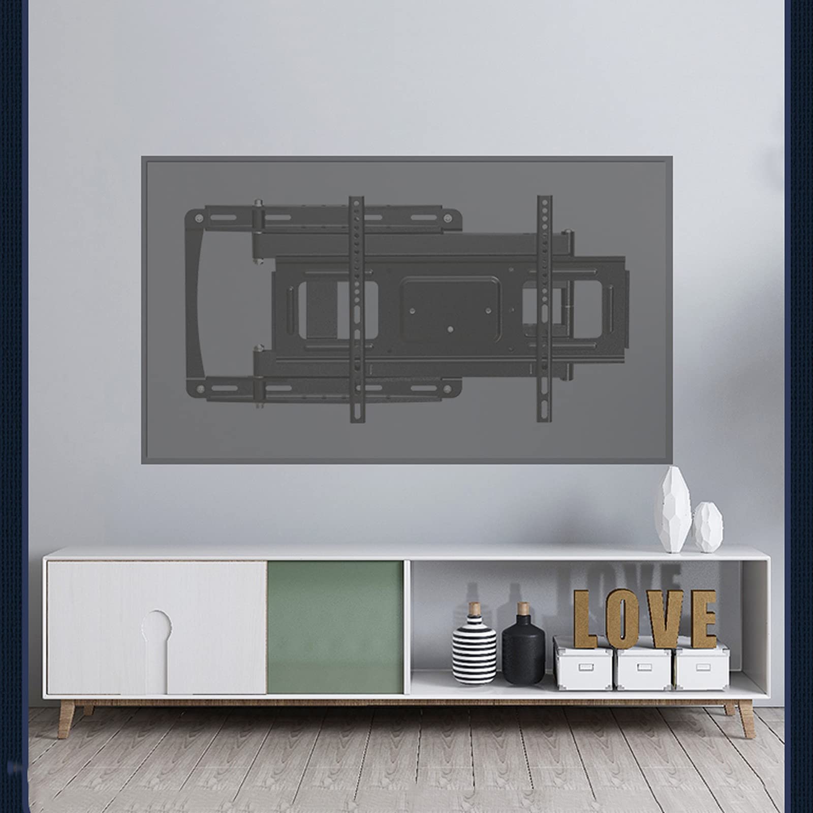 tv Stand 32 "-75" montato a parete TV Staffa a quattro braccio Portacuscinetto portata a quattro braccio Rotazione di inclinazione universale TV Staffa di montaggio a parete fissa, max VESA 40. 0x400m