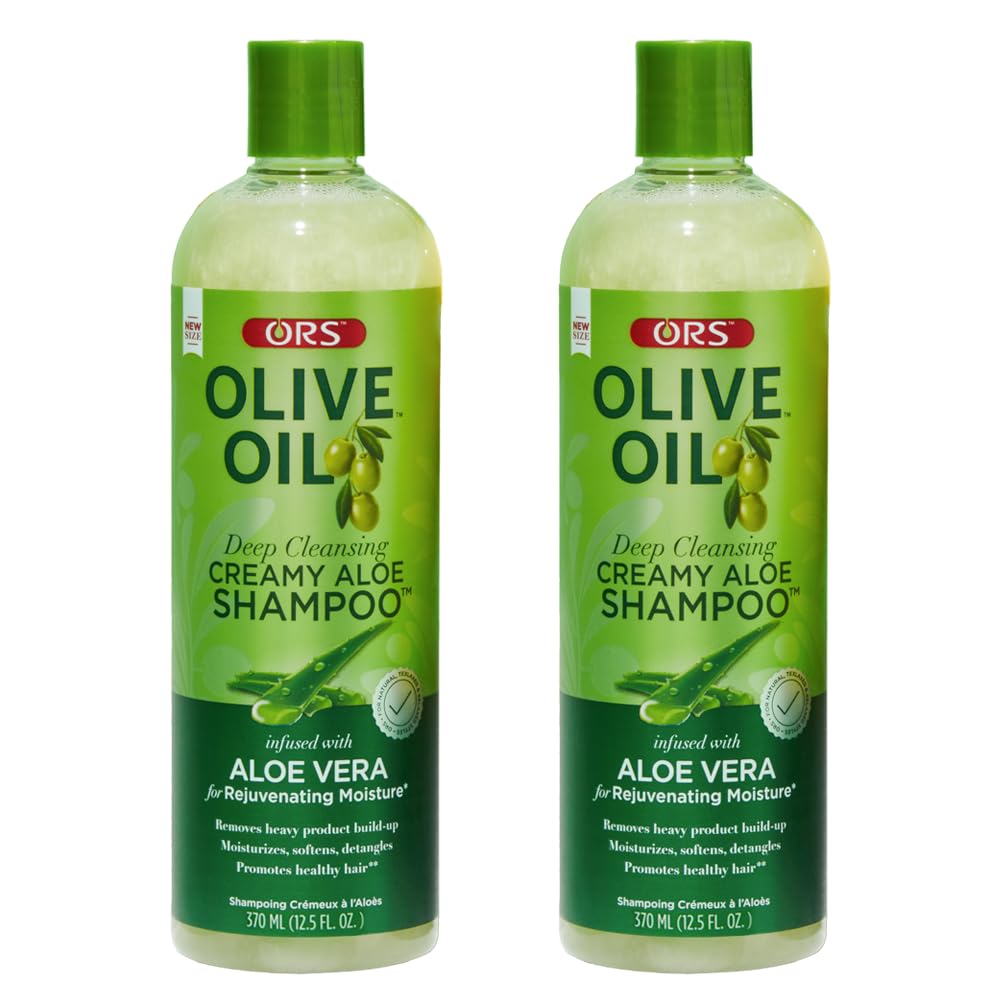 ORSOlive Oil Moisture Restore Creamy Aloe Shampoo Infused with Aleo Vera 12.5 Ounce (Pack of 2)