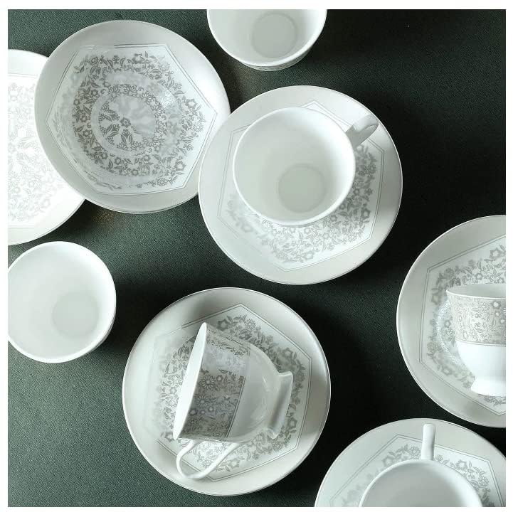 Image of Bone China Mughal Art Tea Cup Saucer 160 ml, 6 Cup and 6 Saucer