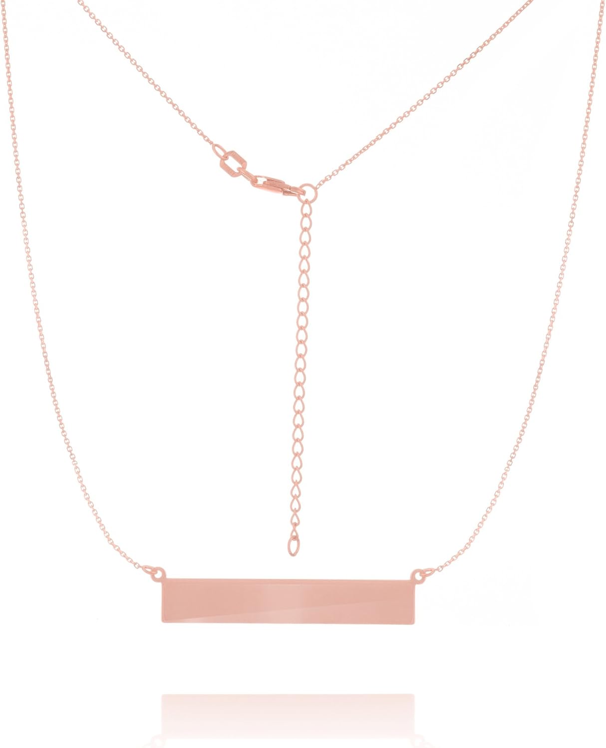 Name Plate Necklace, 14Kt Gold Name 