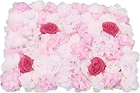 Vista 3 de Paneles de pared de flores artificiales de 16 x 24 pulgadas, tapetes de pared de flores de seda para jardín al aire libre, patio, valla, valla de 4