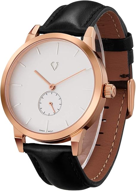 SURVAN WatchDesigner Swiss Quartz Watch for Men Sapphire Mirror Stainless Case Leather Strap