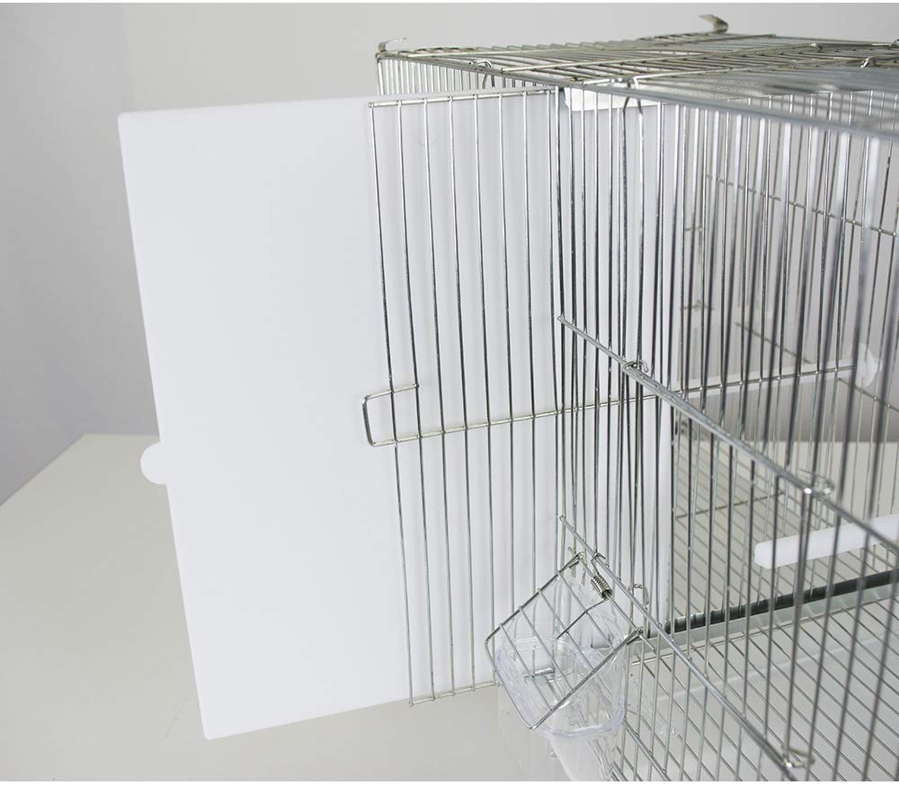 Pet's Solution - Gabbia Cova per Uccelli, Ideale per Allevamento e Predisposizione Modulare Verticale, con Divisori, Griglia e Vassoio Estraibili, Posatoi e Mangiatoie - Zincata