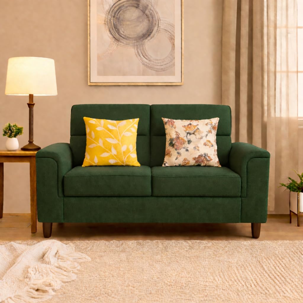 Nancy 2 Seater Sofa Set for Living Room | Color - Green-image-26