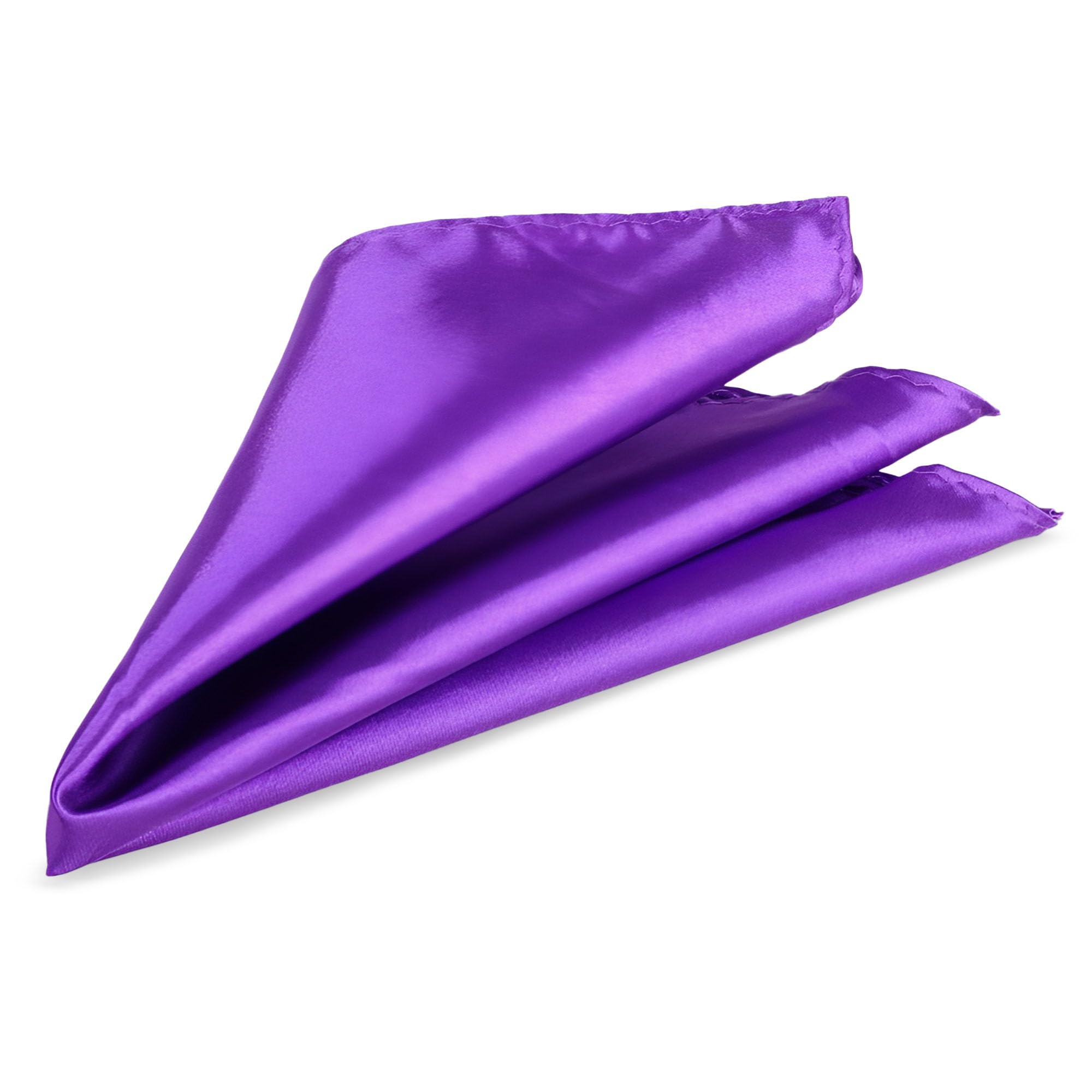 WedDecor Purple Men's Pocket Square Plain Formal Suit Handkerchief
