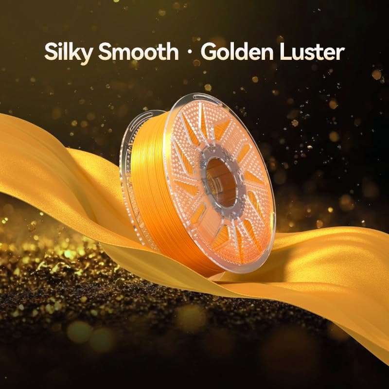 Image of Chitu Systems Conjure Silk Light Gold PLA 3D Printer Filament 1.75mm,Metal-Like Shiny Consumables 1kg (2.2lbs) 1 Spool, Dimensional Accuracy + /- 0.02 mm