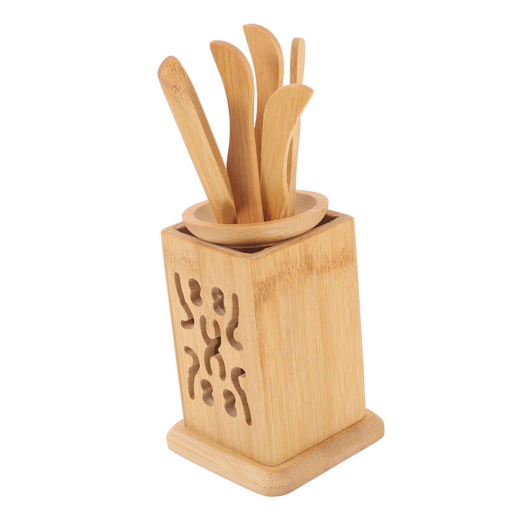 GLEAVI 6pcs Gongfu Tea Accessories Set Traditional Tea Scoop and Clip Essential Tools and Ceremonies