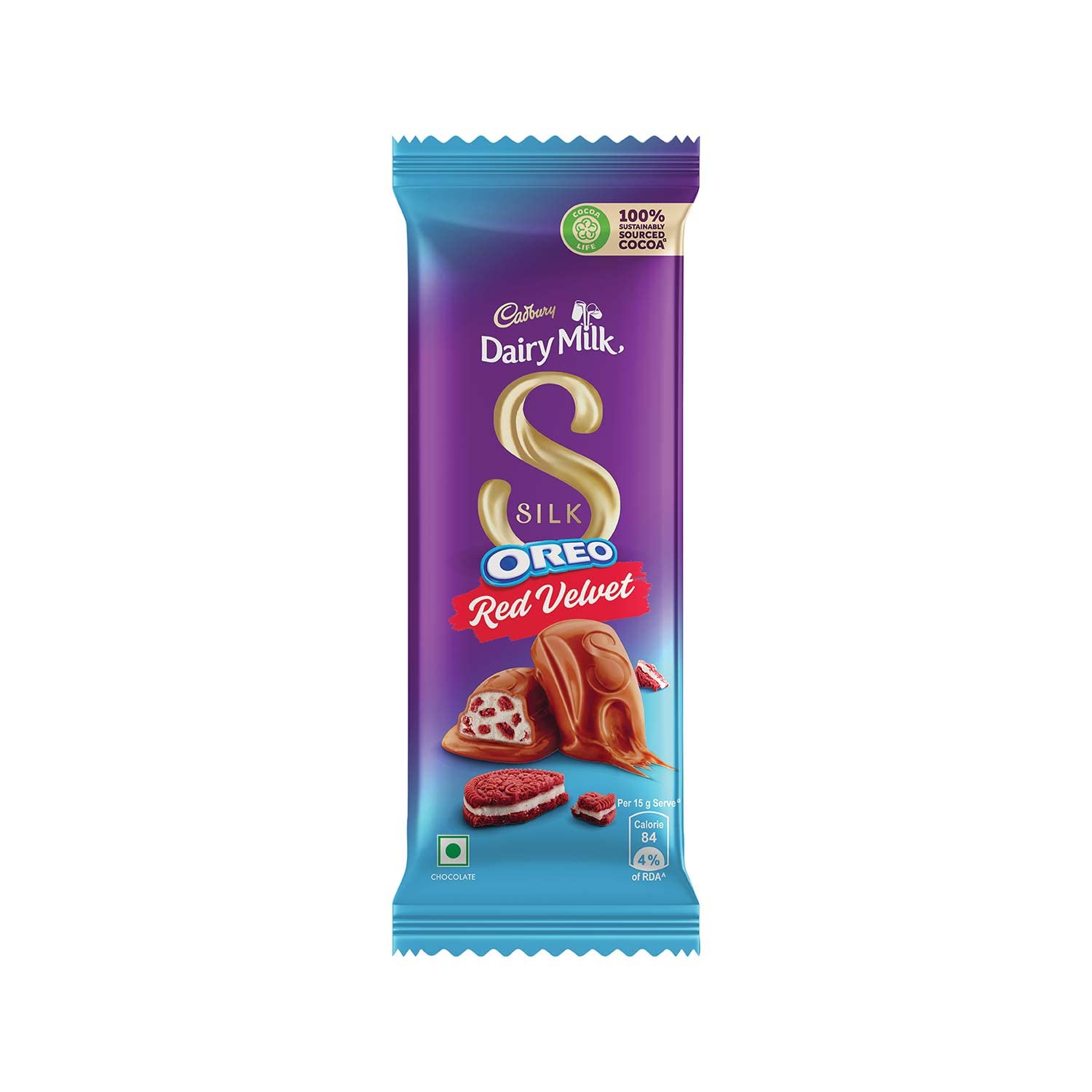 Cadbury Dairy Milk Silk Oreo Red Velvet Chocolate Bar, 60 grams pack - Vegetarian - india