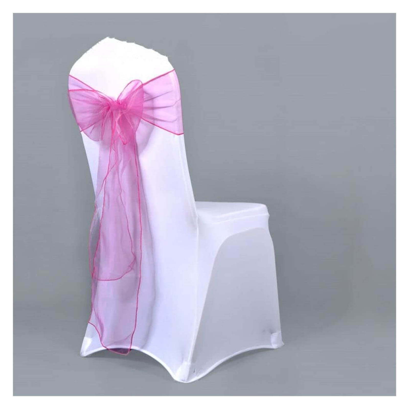 RZQVHBKXWGT chair sashes,25pcs 275cm Sheer Chair Sashes Band Ribbon Belt Bow Cover Wedding Party Birthday Banquet Ceremony Decoration,red (Color : Blu)(Fuchsia)